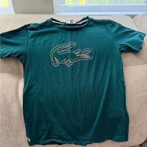 Lacoste Dark Green Tee with Logo